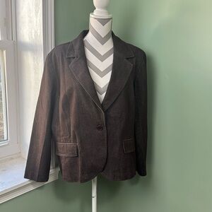 New York clothing Co brown denim jacket XL